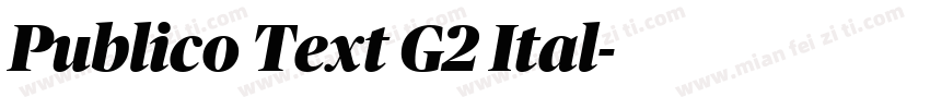 Publico Text G2 Ital字体转换